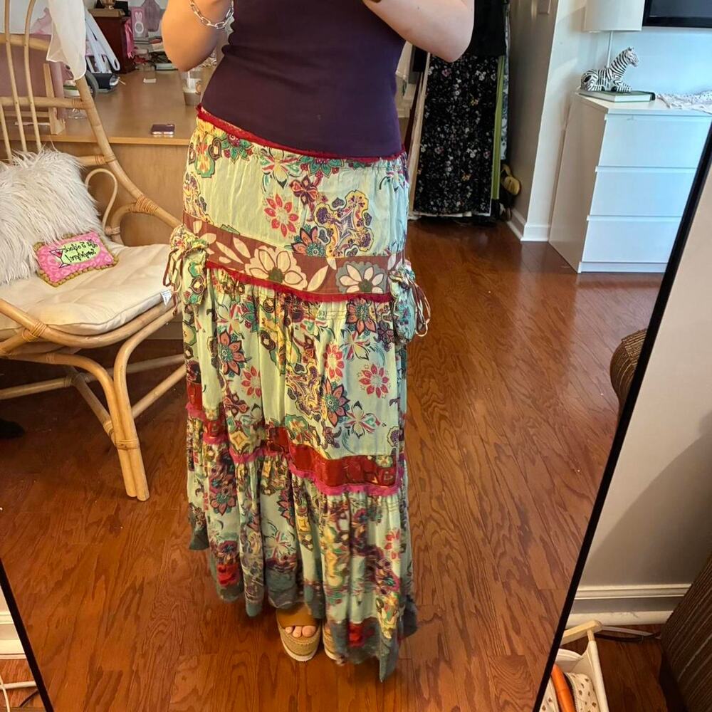 Johnny was tiered floral maxi skirt